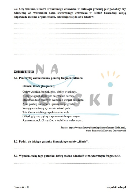 Antyk - test historycznoliteracki Antyk - test historycznoliteracki