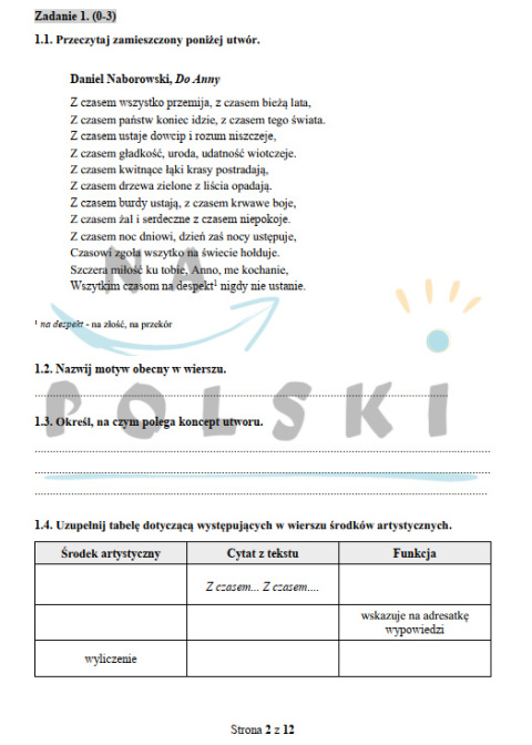 Barok - test historycznoliteracki