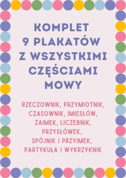 Części mowy - zestaw plansz edukacyjnych