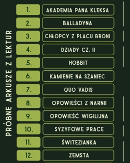 Komplet 12 arkuszy egzaminu ósmoklasisty