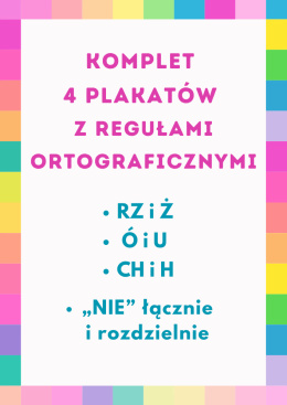 Komplet plakatów z zasadami ortograficznymi