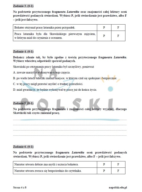 "Latarnik" - próbny egzamin ósmoklasisty